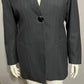 Andrea Palladio Black Striped 100% Wool Italy Made Blazer Sz-10