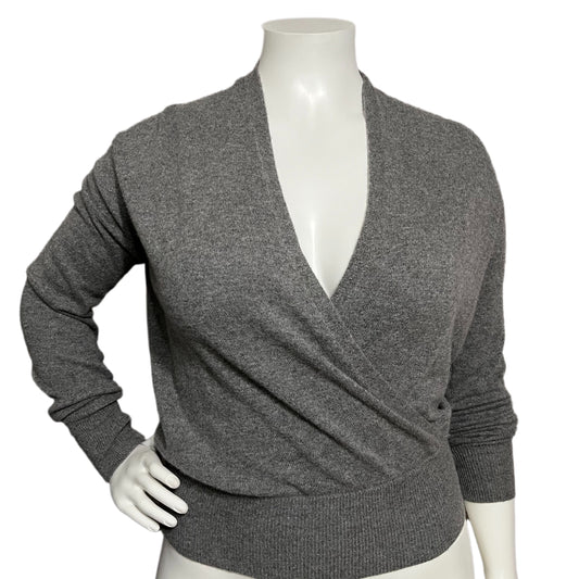 Neiman Marcus 100% Cashmere Gray Pullover Sweater Sz-XL