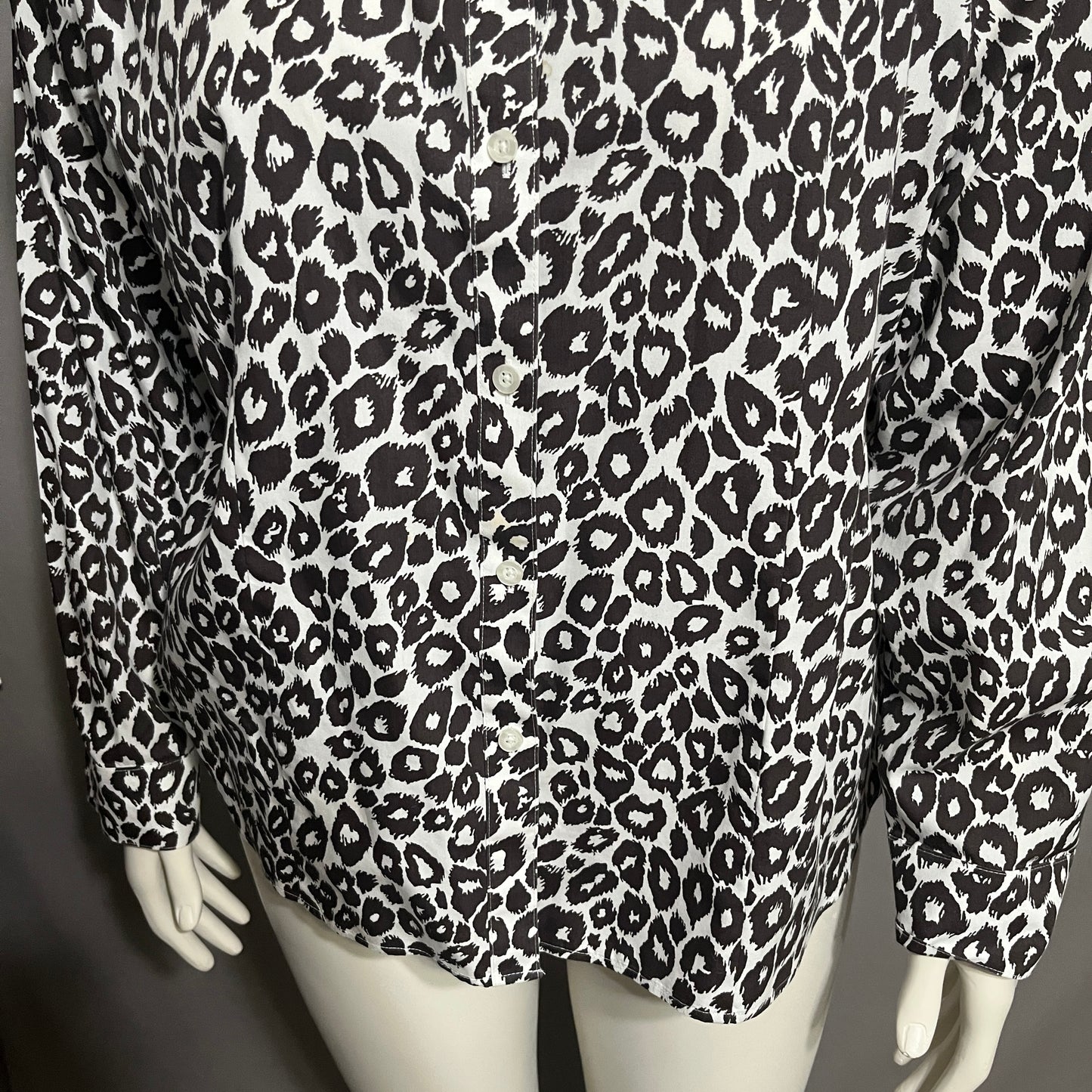 Chico's Monochrome Animal Print Top Sz-XL