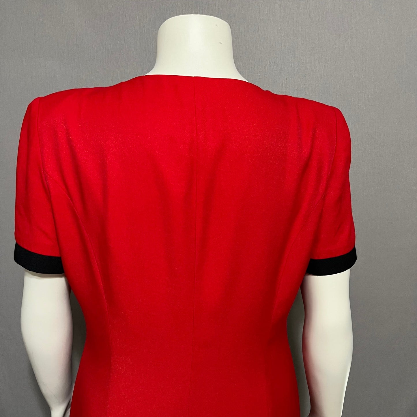 Dani Max Lois Synder Vintage Red Suit Zip Front Career Dress Sz-14 (Large)