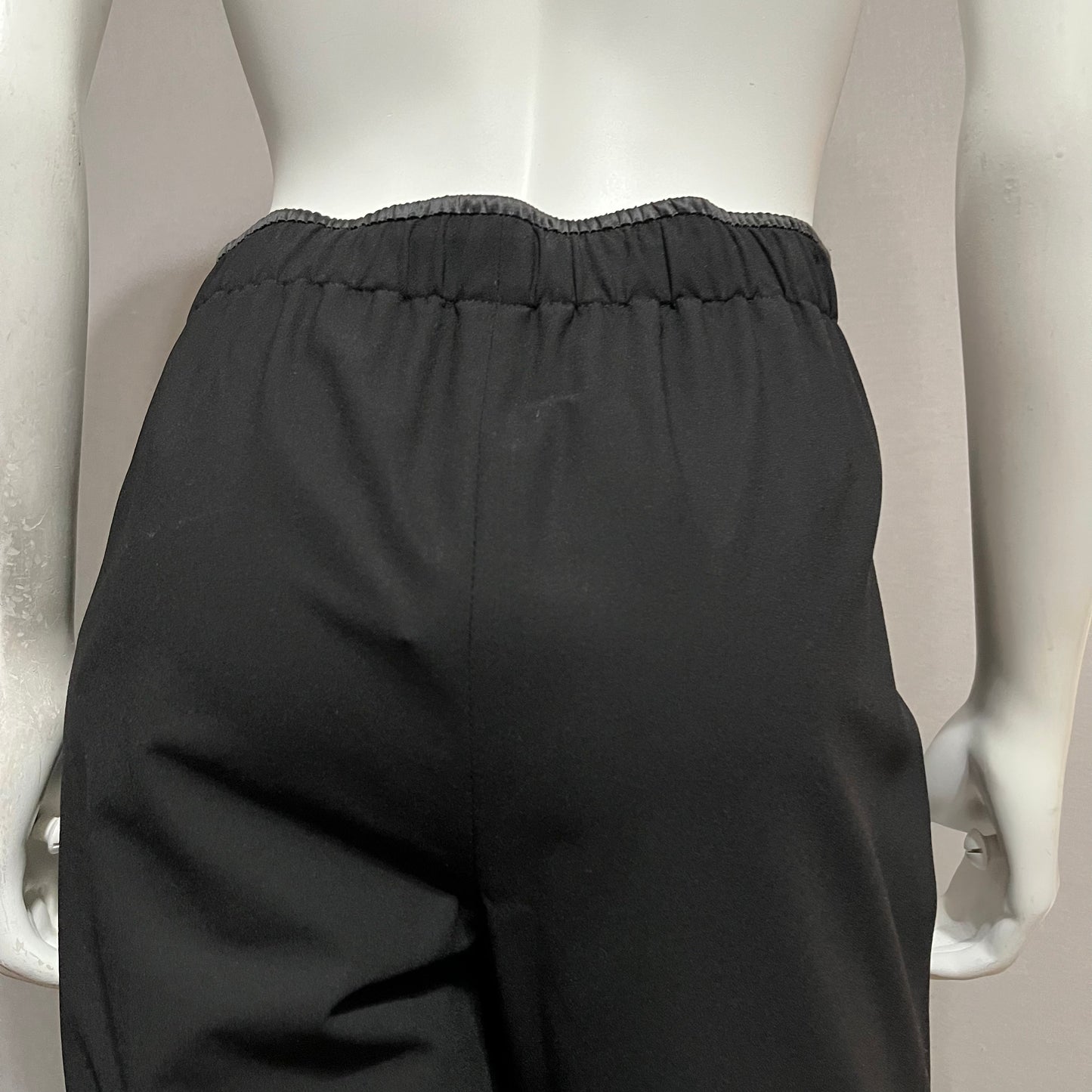 Lafayette 148 Black Satin Trim Pants Sz-Small