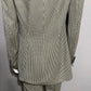 Escada 100% Wool Taupe Grid Print 2Pc Pant Suit Set Sz-38 US Small/Med