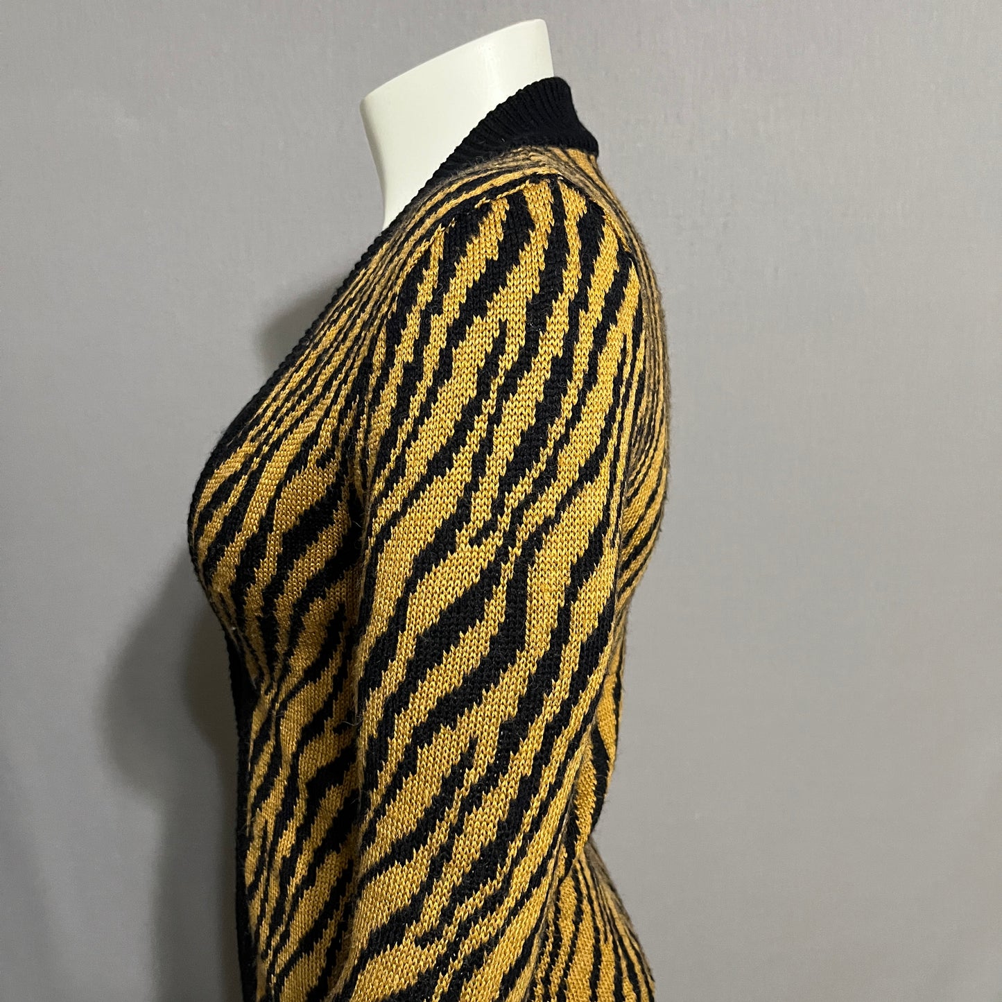 Vintage America Black and Brown Zebra Cardigan