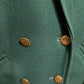 J. Gallery Vintage Green Wool Double Breasted Coat Sz-5/6 (Med/Lg)