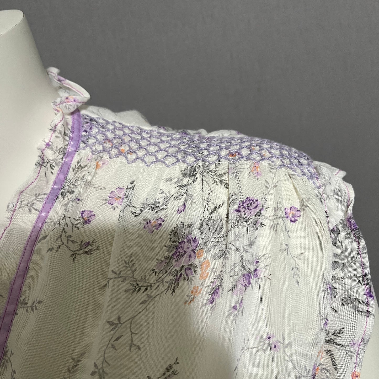 Floral Wrap Dress with Purple Accents