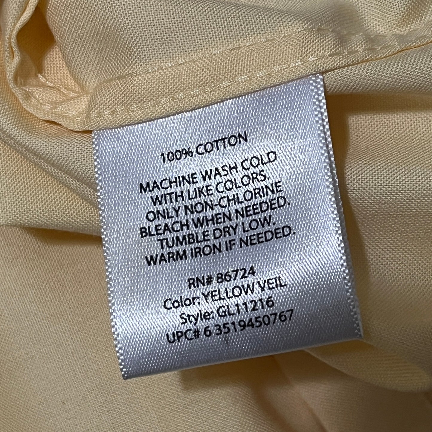 George Pale Yellow Women’s Button Front Cotton Shirt Sz-XL