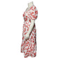 J. Crew Red Floral Short Sleeve Cotton Midi Ruffle Hem Dress Sz-8