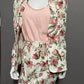 Francine Browner Vintage Pink Floral 3 Pc Skirt Suit Set Sz-Medium