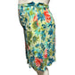 Ann Taylor 100% Silk Green Floral Pleated Pencil Skirt Sz-14