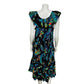 Neiman Marcus Vintage Parrot Artsy Print Cotton Dress Sz-Large