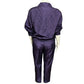 Rhoda Lynne Purple 100% Silk 2 Pc Jogger Pants Set Sz-Medium