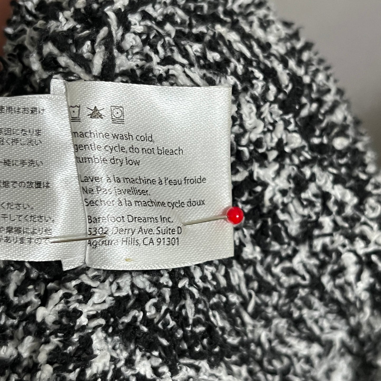 Barefoot Dreams Black and White CozyChic Cardigan