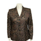 Collections For Le Suit Brown Paisley 3 Button Blazer Sz-12