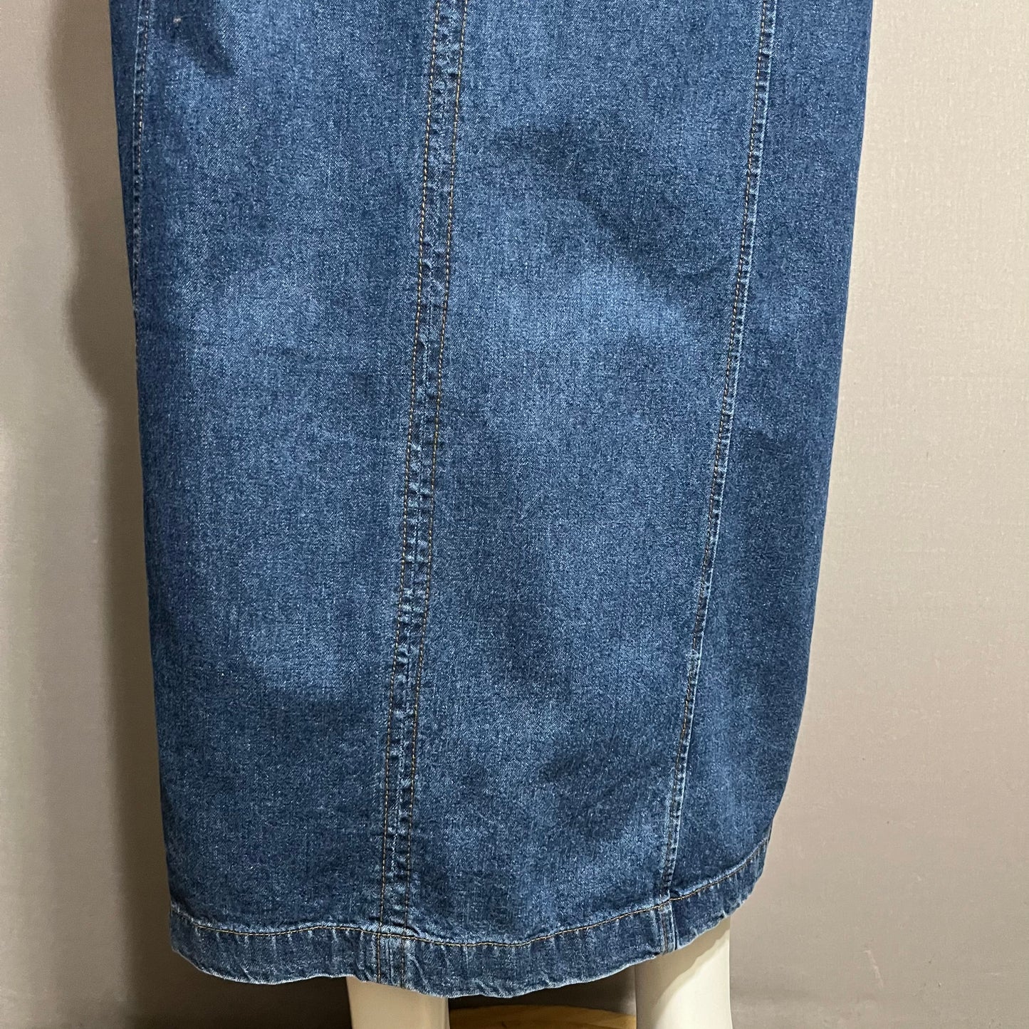 Expressions Denim With Split MIDI Dress Sz-1X