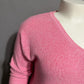 Evelyn & Arthur Pink Marled V Neck Sweater XL