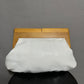 Sondra Roberts White and Tan Clutch