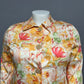 Coldwater Creek Peach Floral Cotton Lightweight Blazer Sz-XL