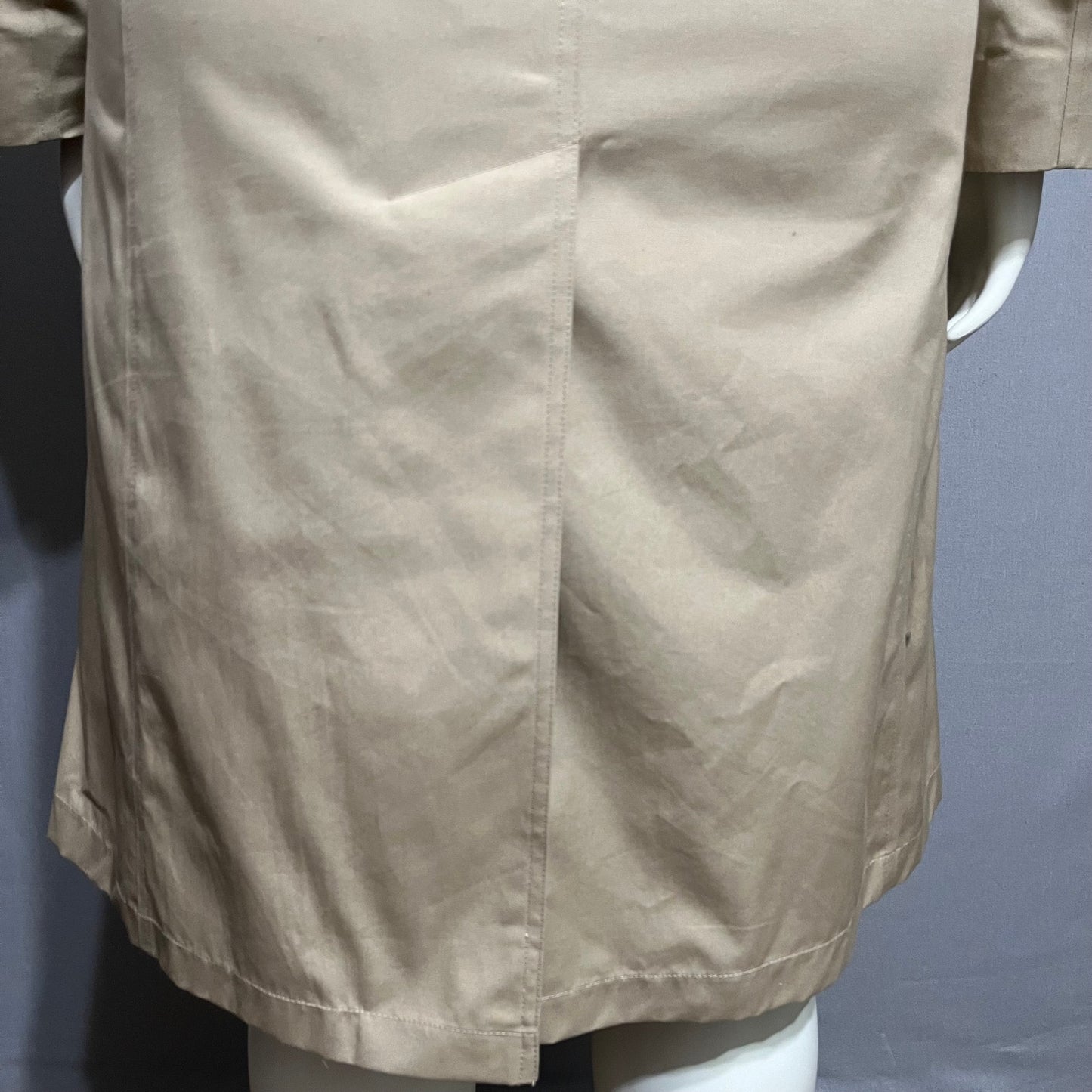 Misty Harbor Cotton Blend Double Breasted Tan Trench Jacket Sz-14 Petite