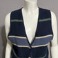 Express Tricot Women’s Cotton Ramie Striped Vest Sz-Large