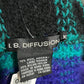 I.B Diffusion Plaid Chunky Knit Wool Mohair Cardigan Sweater Sz-Medium