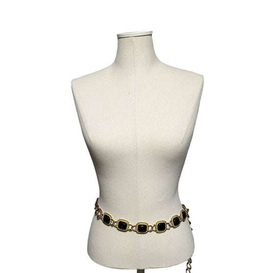 Vintage Gold & Black Chain Link Belt Sz-Large