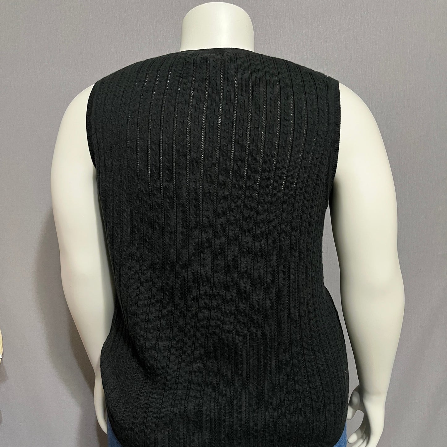 Foxcroft Women’s Shell Sweater Vest 100% Supima Cotton Sz-XXL