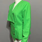 Ebony Spiegel Vintage Green Asymmetrical Artsy Fold Over Blazer Sz-14 (Large)