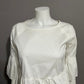 Lands End White Peplum Style Flared Sleeve Shirt Sz-2 (Small)