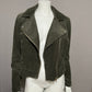 Olive Green Corduroy 100% Cotton Olive Green Cropped Jacket Sz-Small