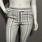 Worthington Black Striped Cotton Blend Capri Pants Sz-16