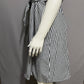 The Royal Standard Gray 100% Cotton Striped Dress Tie Waist Sz-Medium