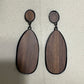 Wooden Brown and Black Drop Earrings