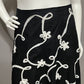 Allison Taylor 100% Cotton Black Artsy Swing Flare Skirt Sz-16