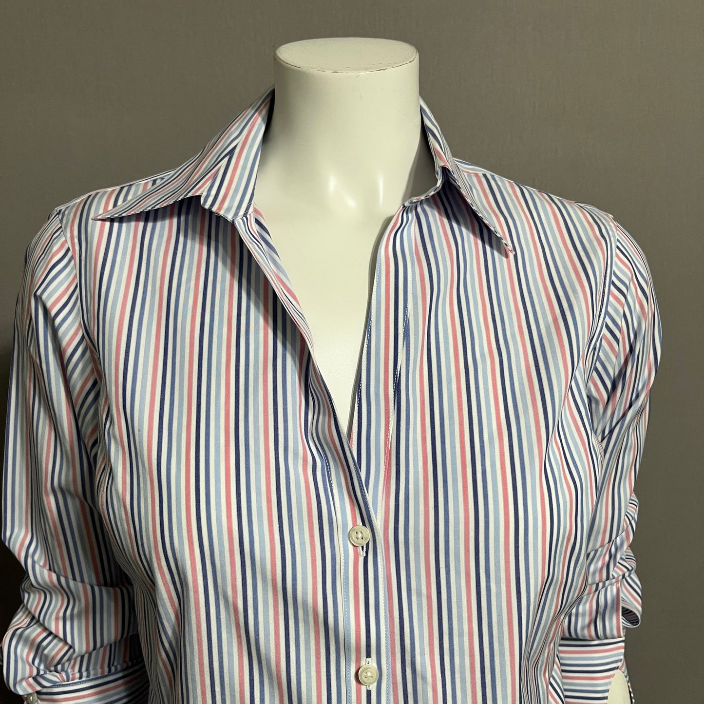 Brooks Brothers Women’s Cotton Striped Button Front Shirt Sz-8