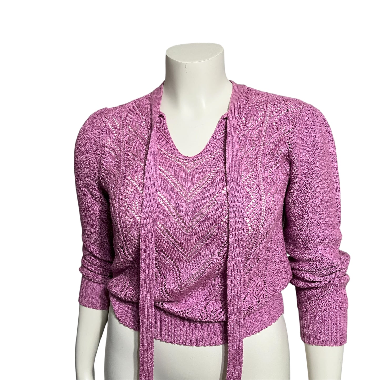 Vintage America Women's V-Neck Sweater in Pink