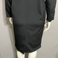 Vintage Black 100% Silk Pullover W-Pockets Shift Dress Sz-10 Medium