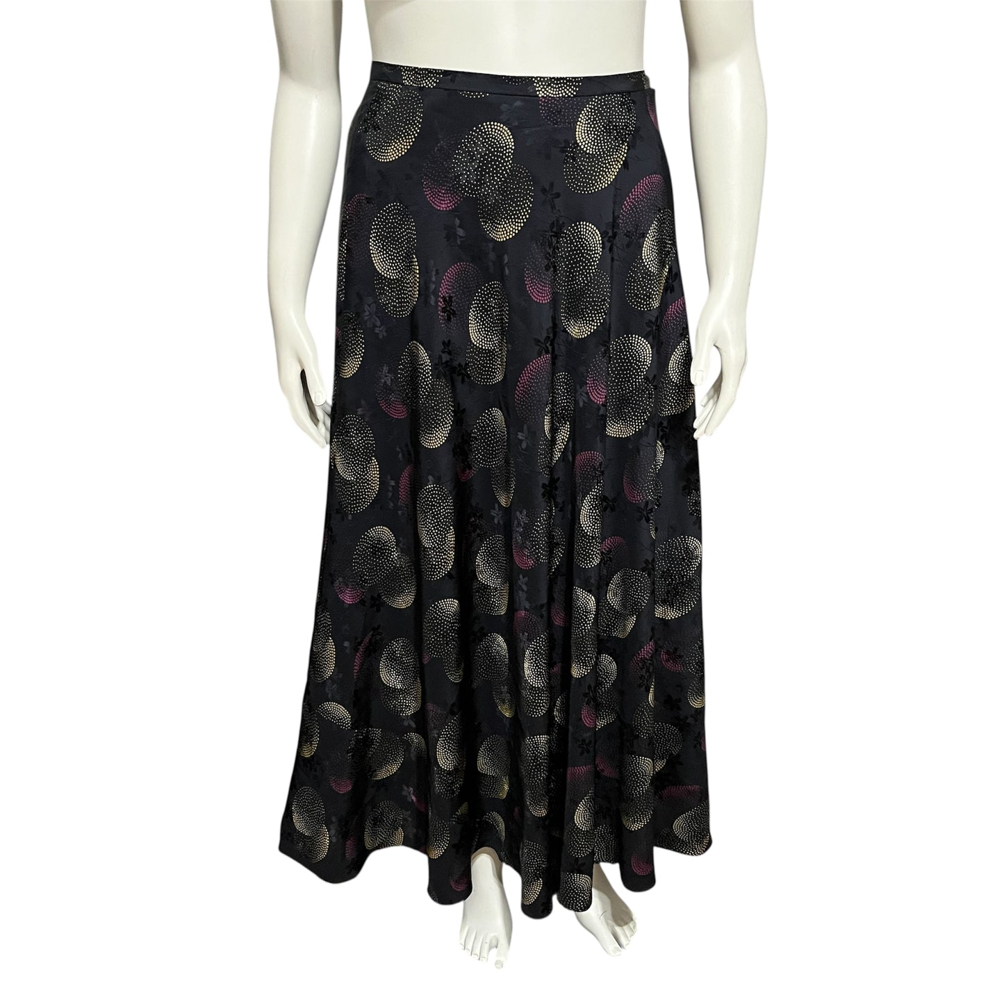 Jones New York Black and Gold A-Line Skirt