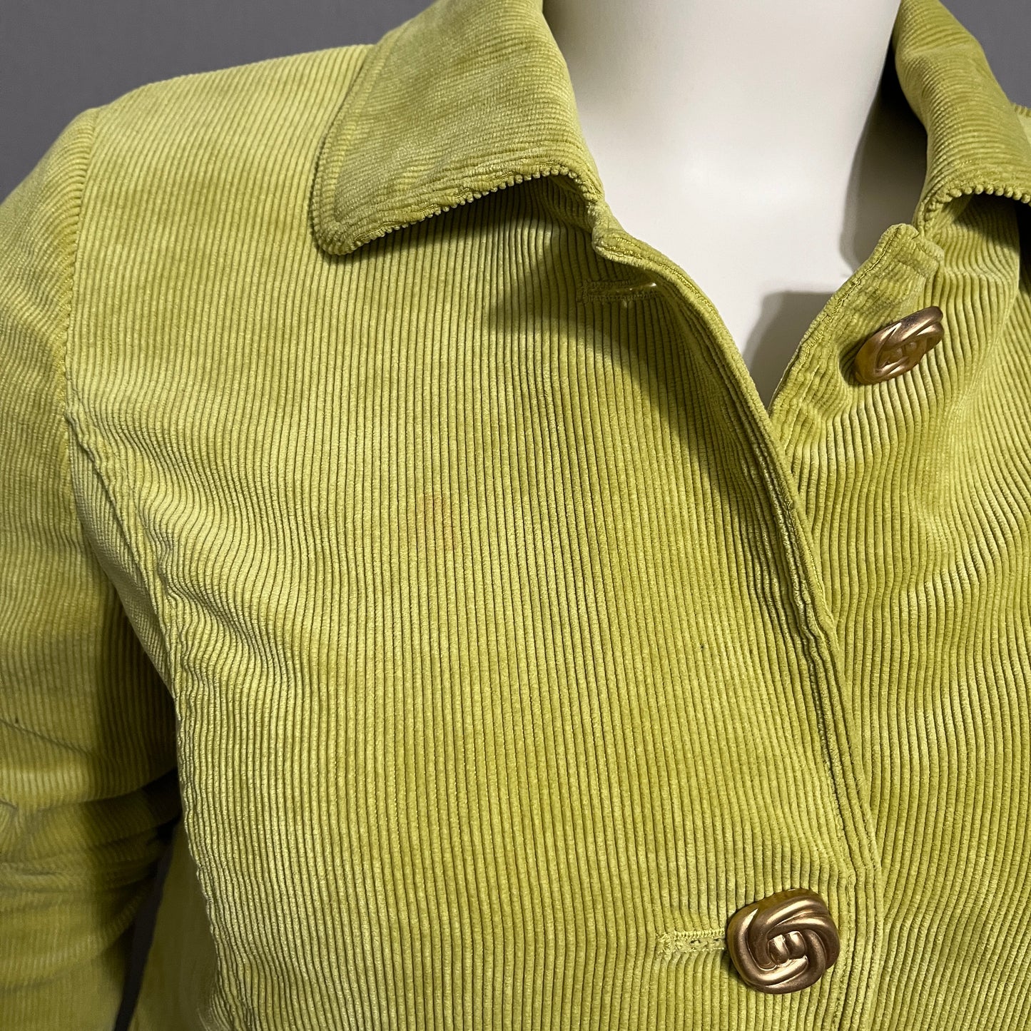Requirements Women's Corduroy Jacket in Lime Green Sz-XL