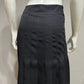 Kate Hill 100% Silk Black Knife Pleated Knee Length Skirt Sz-6P