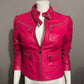 Bebe Pink 100% Leather Jacket Sz-Small