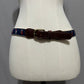 Golf Theme Character Navy & Red With Brown Leather Buckle Belt Sz-Large