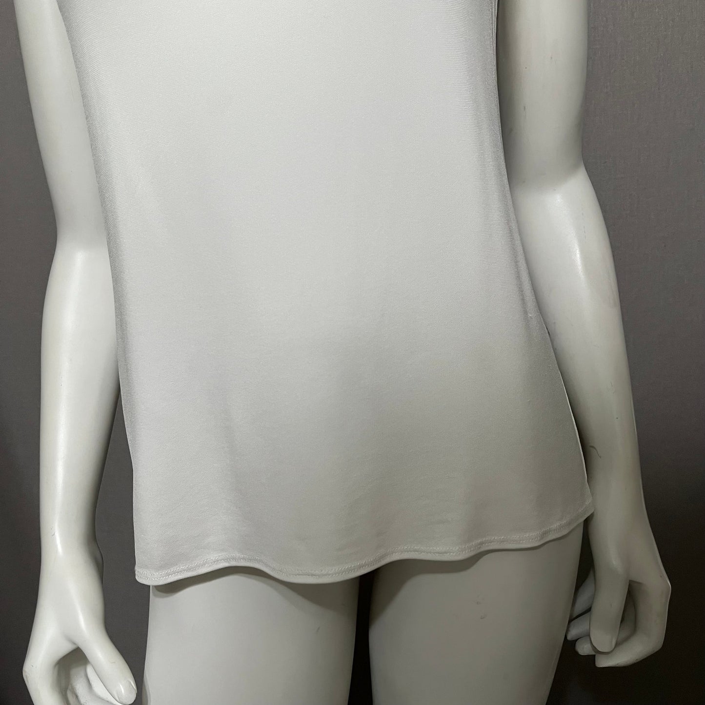 Worth White With Silver Metallic Sleeveless Dressy Shell Top Sz-2