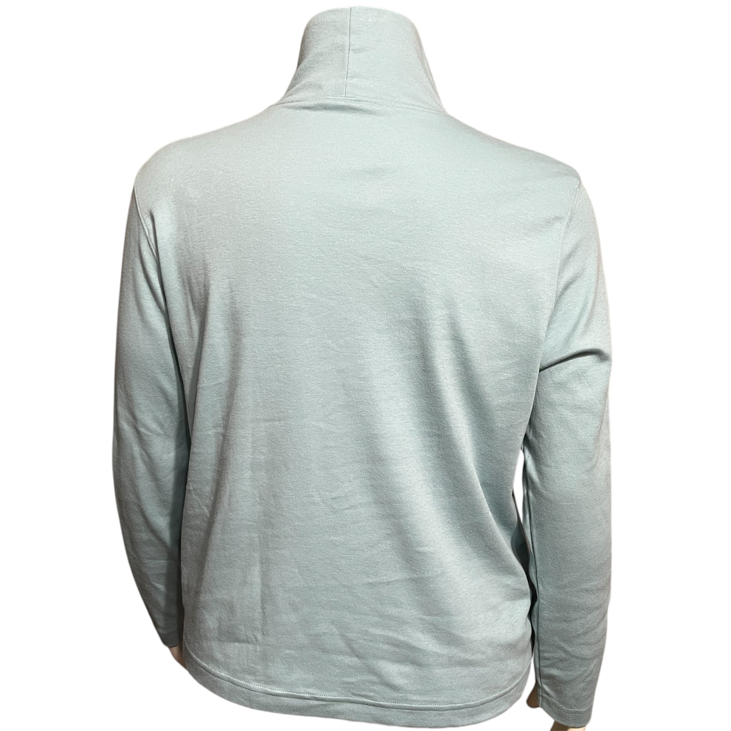 Lands' End Soft Blue Petite 100% Cotton Turtleneck Sz-14/16