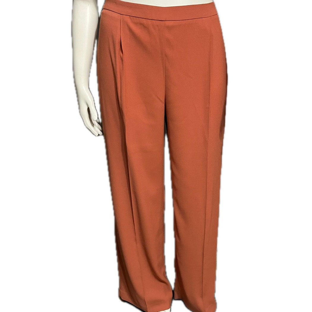 Bar lll Rust Orange Flowy Trouser Dressy Pants Sz-12