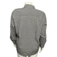 Jones New York Gingham Brown Button Front Top Sz-12