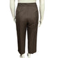 Kate Hill Chocolate Silk Cotton Trousers Career Pant Sz-16