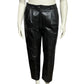 Vintage Black Leather Pleated Pants Sz-Large