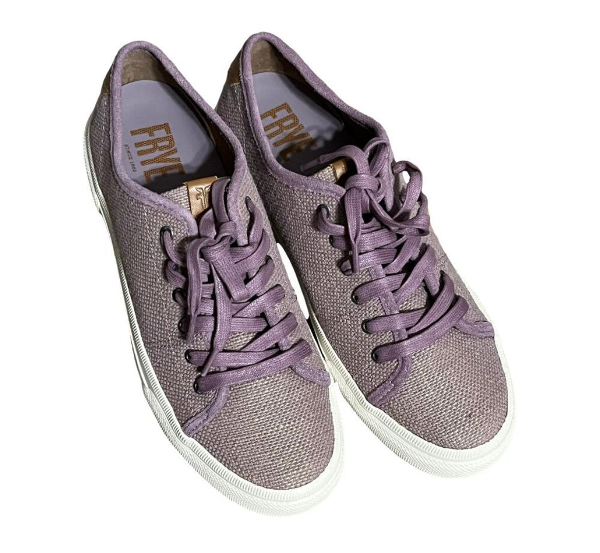 Frye Purple Canvas Lace Up Sneakers Sz-8