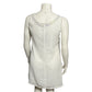 Sacred Threads White Embroidered Button Front Sleeveless Dress Sz-Med/Lg