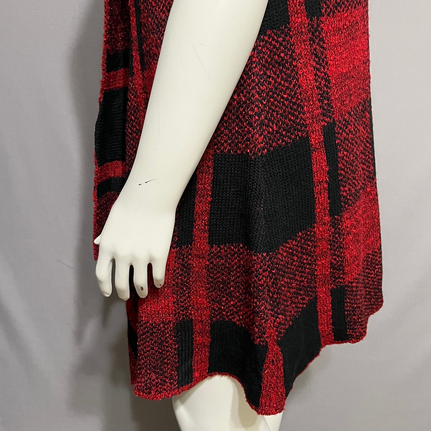 Joseph A Red and Black Knit Cardigan Sz-Large